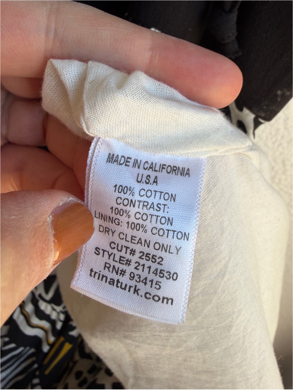 Trina Turk Black Print Cotton Maxi Dress 6 - Picture 8 of 8